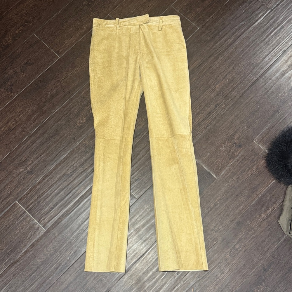 Leather Tan Pants